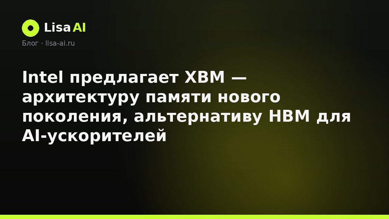 Intel предлагает XBM — архитектуру памяти нового поколения, альтернативу HBM для AI-ускорителей