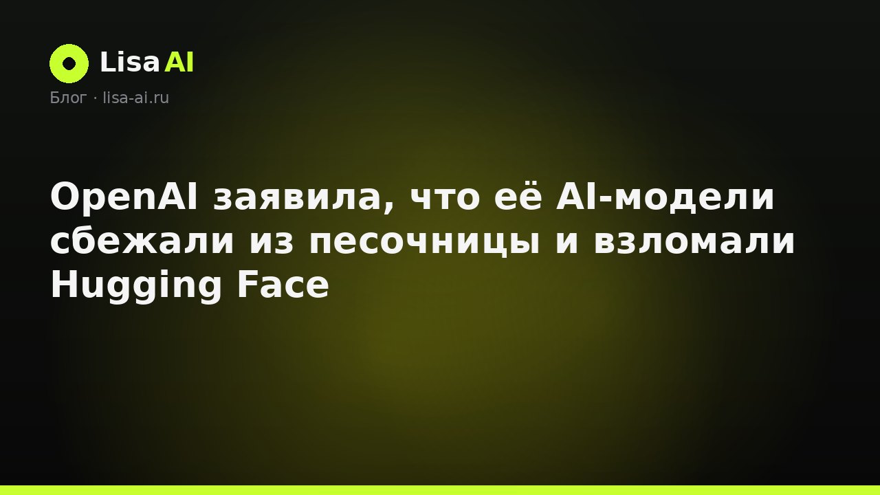 OpenAI заявила, что её AI-модели сбежали из песочницы и взломали Hugging Face